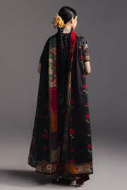 Zara Shahjahan Anarkali Embroidered Lawn Unstitched 3Pc Suit D-01 SURKH BAHAR