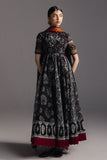 Zara Shahjahan Anarkali Embroidered Lawn Unstitched 3Pc Suit D-01 SURKH BAHAR