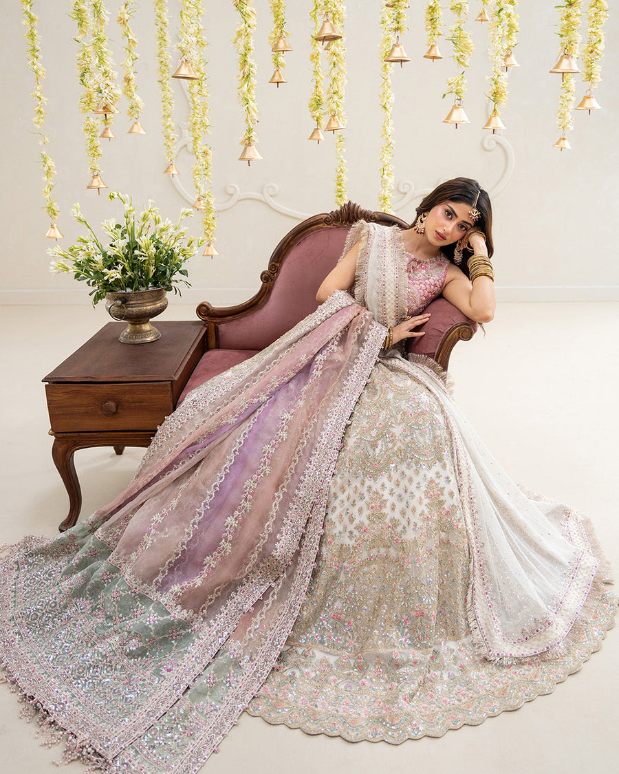Rua by Faiza Saqlain Embroidered Tissue Unstitched 3Pc Suit - SUZAN