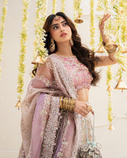 Rua by Faiza Saqlain Embroidered Tissue Unstitched 3Pc Suit - SUZAN