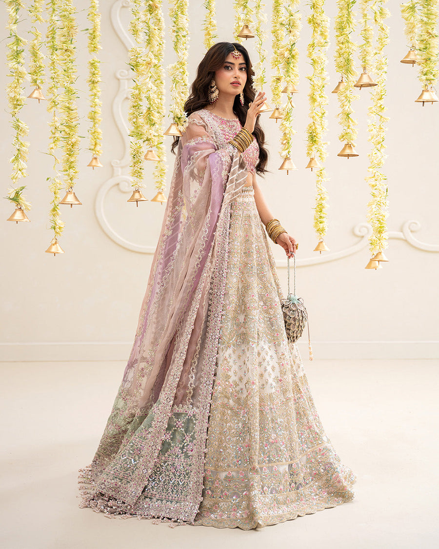 Rua by Faiza Saqlain Embroidered Tissue Unstitched 3Pc Suit - SUZAN