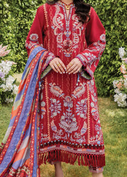 Siraa by Sadaf Fawad Khan Embroidered Lawn Unstitched 3Pc Suit - SUZANI (B)