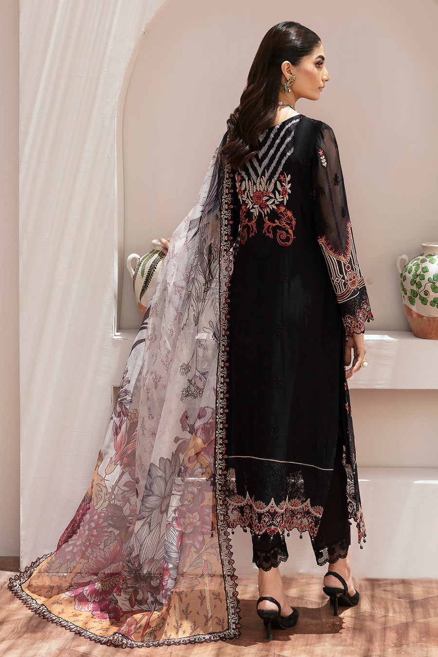 Dastan by Ramsha Embroidered Chiffon Unstitched 3Pc Suit T-205