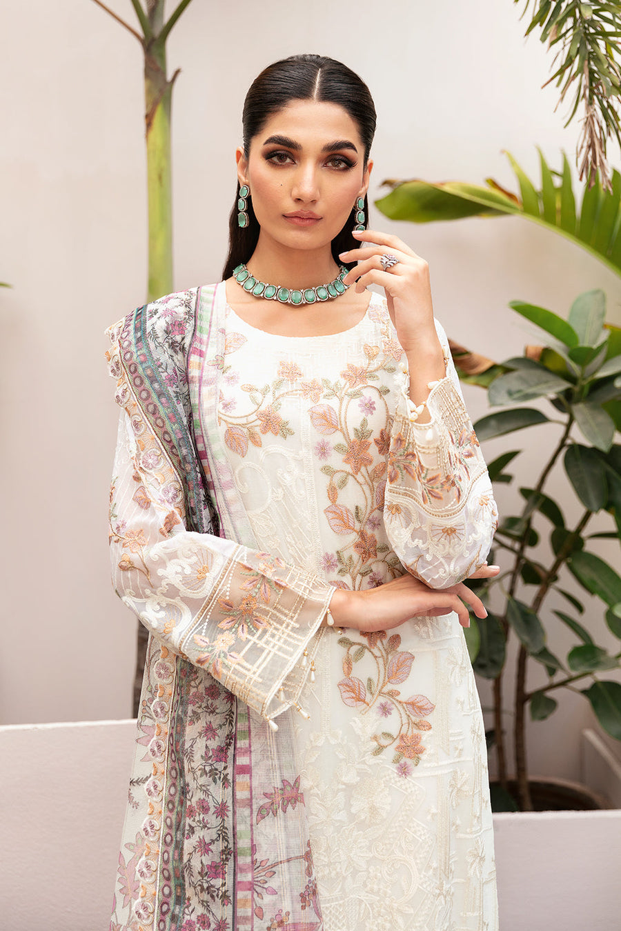 Dastan by Ramsha Embroidered Chiffon Unstitched 3Pc Suit T-206