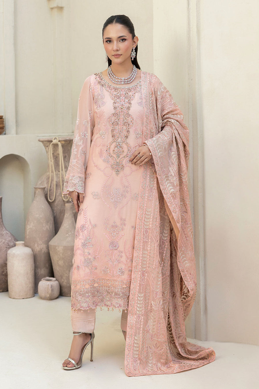 Ramsha Dastan Vol-05 Embroidered Chiffon Unstitched 3Pc Suit T-507