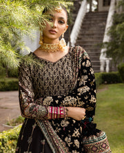 Zahra by Xenia Formals Embroidered Chiffon Unstitched 3Pc Suit D-04 TAALIH