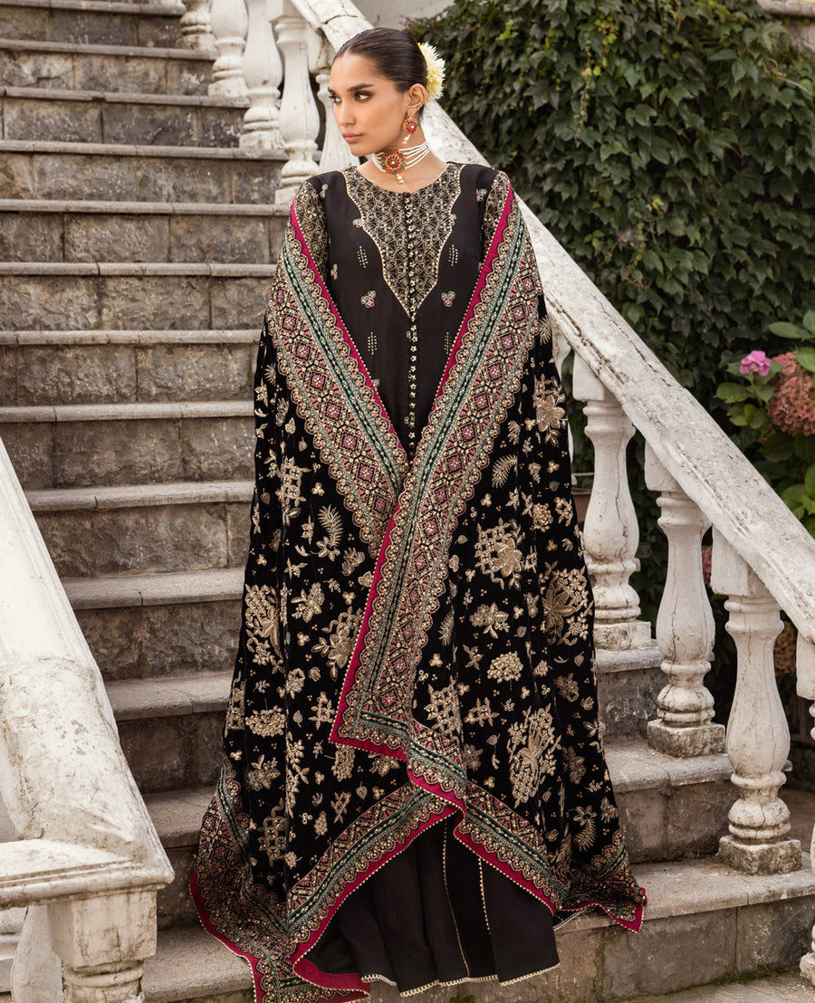 Zahra by Xenia Formals Embroidered Chiffon Unstitched 3Pc Suit D-04 TAALIH
