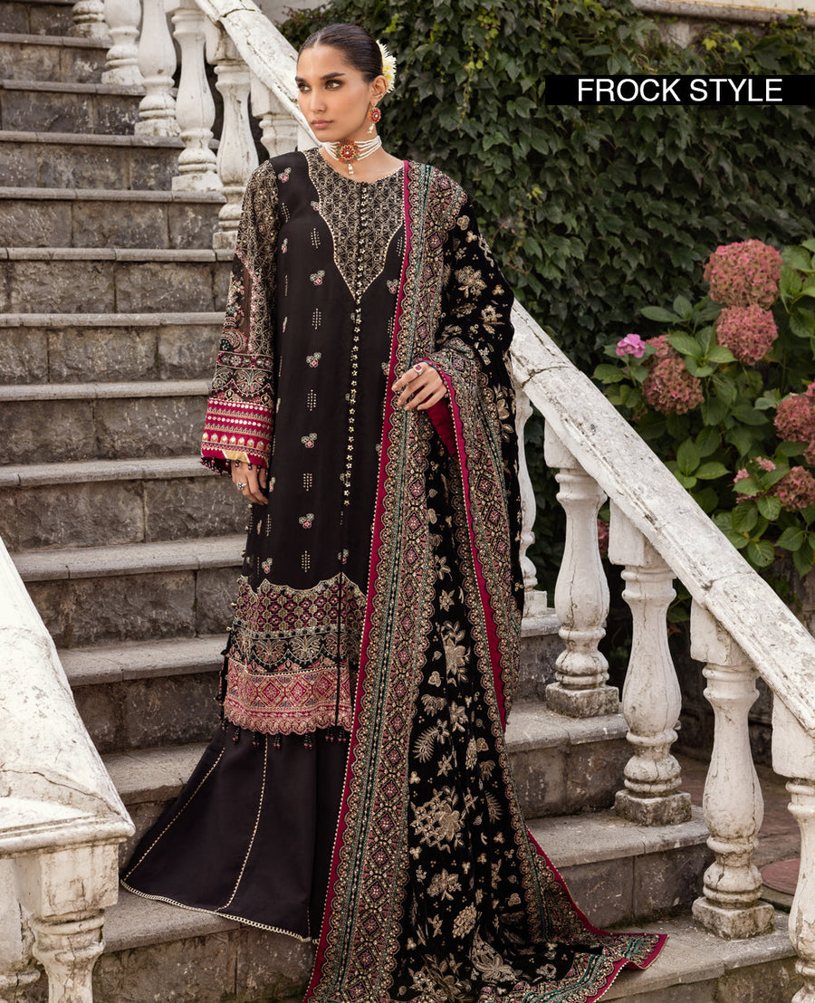 Zahra by Xenia Formals Embroidered Chiffon Unstitched 3Pc Suit D-04 TAALIH