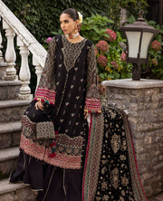 Zahra by Xenia Formals Embroidered Chiffon Unstitched 3Pc Suit D-04 TAALIH