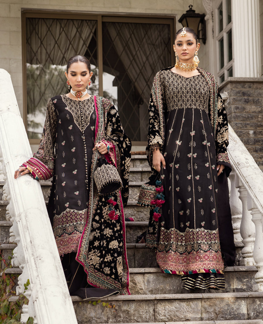 Zahra by Xenia Formals Embroidered Chiffon Unstitched 3Pc Suit D-04 TAALIH