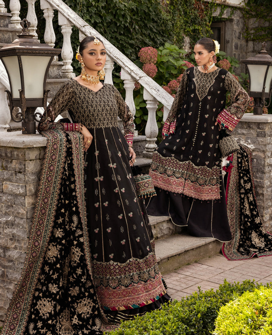 Zahra by Xenia Formals Embroidered Chiffon Unstitched 3Pc Suit D-04 TAALIH