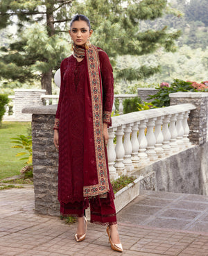 Zahra by Xenia Formals Embroidered Raw Silk Unstitched 3Pc Suit D-03 TANYA