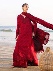 Faiza Faisal Marine Embroidered Luxury Lawn Unstitched 3Pc Suit - TARA