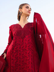 Faiza Faisal Marine Embroidered Luxury Lawn Unstitched 3Pc Suit - TARA