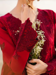Faiza Faisal Marine Embroidered Luxury Lawn Unstitched 3Pc Suit - TARA