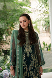 Alif by AJR Couture Embroidered Organza Unstitched 3Pc Suit - TEAL