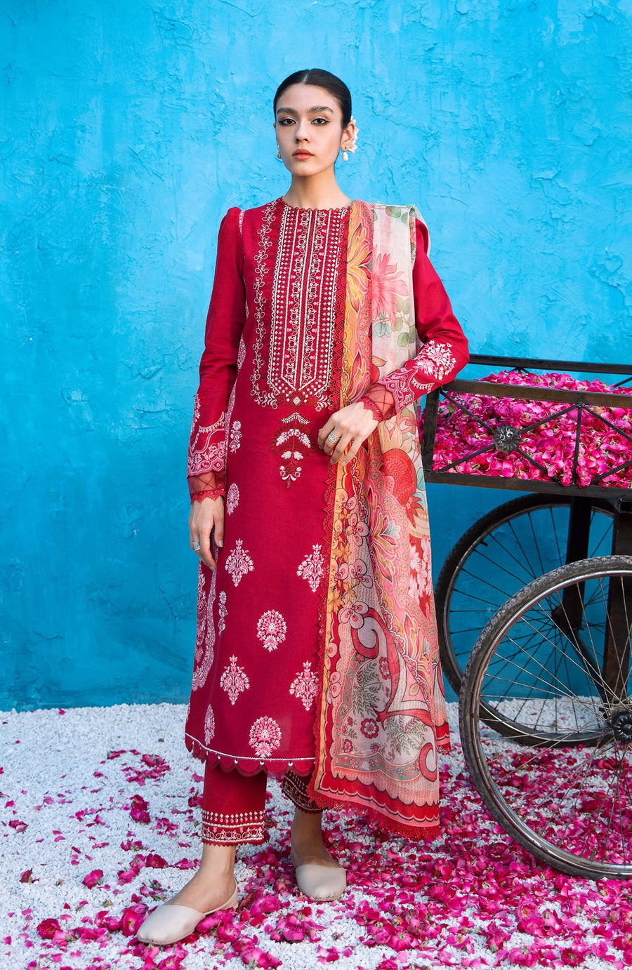 Dastaan by Seran Festive Unstitched Embroidered Lawn 3Pc Suit D-06 TEHZEEB