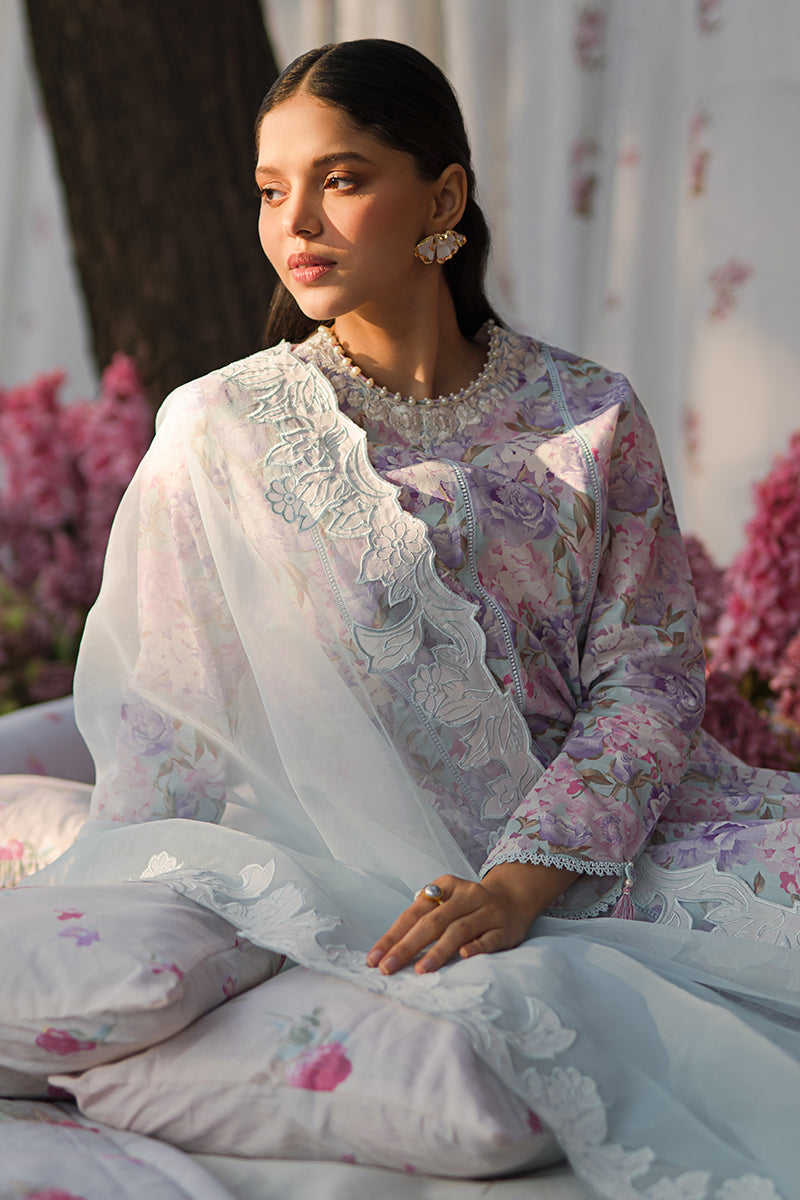 Cross Stitch Eid Lawn Unstitched Embroidered 3Pc Suit D-24 Tender Breeze
