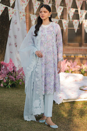 Cross Stitch Eid Lawn Unstitched Embroidered 3Pc Suit D-24 Tender Breeze