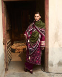 Jugnu Lahore Womenswear Embroidered Karandi Unstitched 3Pc Suit - TIRAN