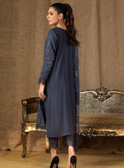 Tehzeeb by Riaz Arts Embroidered Leather Peach 3Pc Suit TL-123