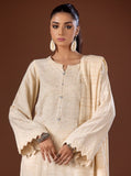 Tehzeeb by Riaz Arts Embroidered Leather Peach 3Pc Suit TL-127