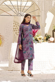 Feathers Premium Printed Lawn Unstitched 3Pc Suit TULIP-FT367