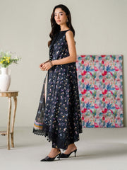 Faiza Faisal FNF Prints Unstitched Embroidered Lawn 3Pc Suit - TWILIGHT CHARM