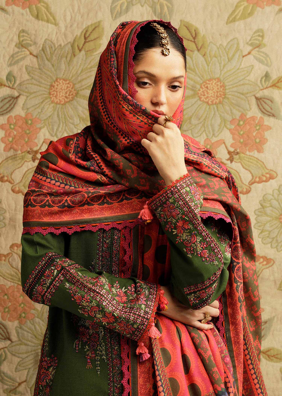 Hussain Rehar Embroidered Khaddar Unstitched 3Pc Suit - Taal