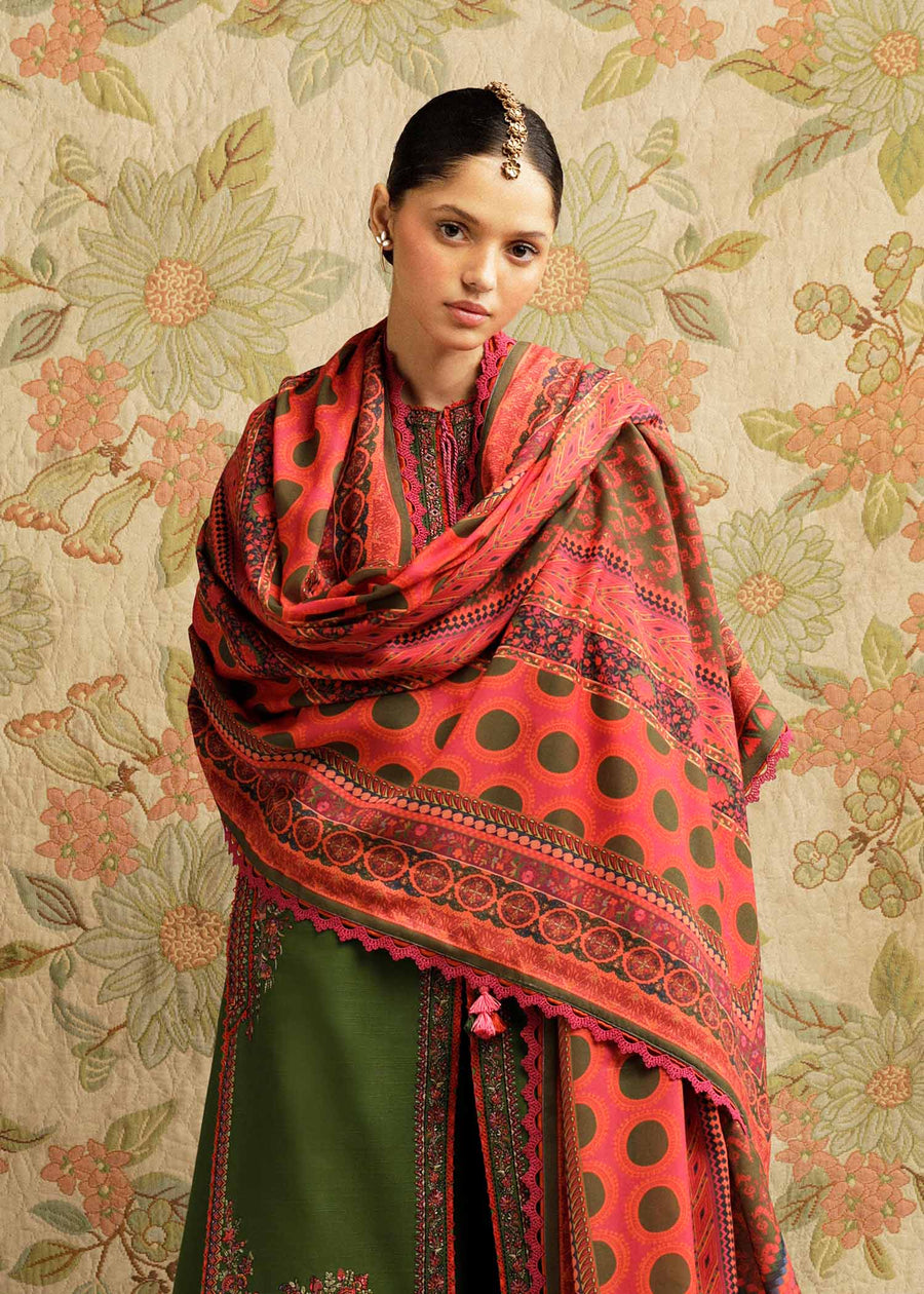 Hussain Rehar Embroidered Khaddar Unstitched 3Pc Suit - Taal