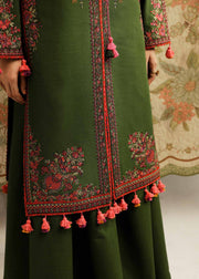 Hussain Rehar Embroidered Khaddar Unstitched 3Pc Suit - Taal