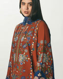 Jugnu Lahore The Reserved View Embroidered Cotton Unstitched 3Pc Suit - Tahmi