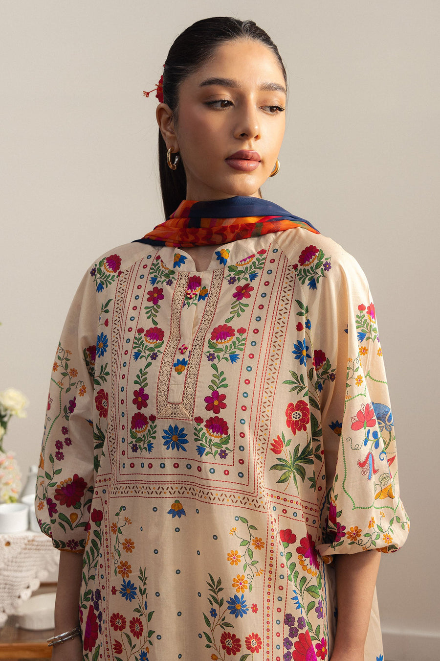 Coco by Zara Shahjahan Prints Unstitched Lawn 3Pc Suit D-07A Takara