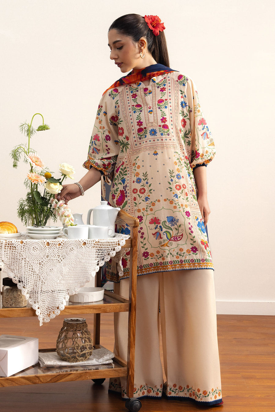 Coco by Zara Shahjahan Prints Unstitched Lawn 3Pc Suit D-07A Takara