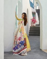 Liliana by Faiza Saqlain Embroidered Lawn Unstitched 3Pc Suit - Talin