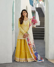 Liliana by Faiza Saqlain Embroidered Lawn Unstitched 3Pc Suit - Talin