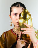 Jugnu by Hussain Rehar Unstitched Embroidered Lawn 3Pc Suit - Tanim