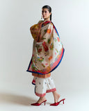 Jugnu by Hussain Rehar Unstitched Embroidered Lawn 3Pc Suit - Tanim