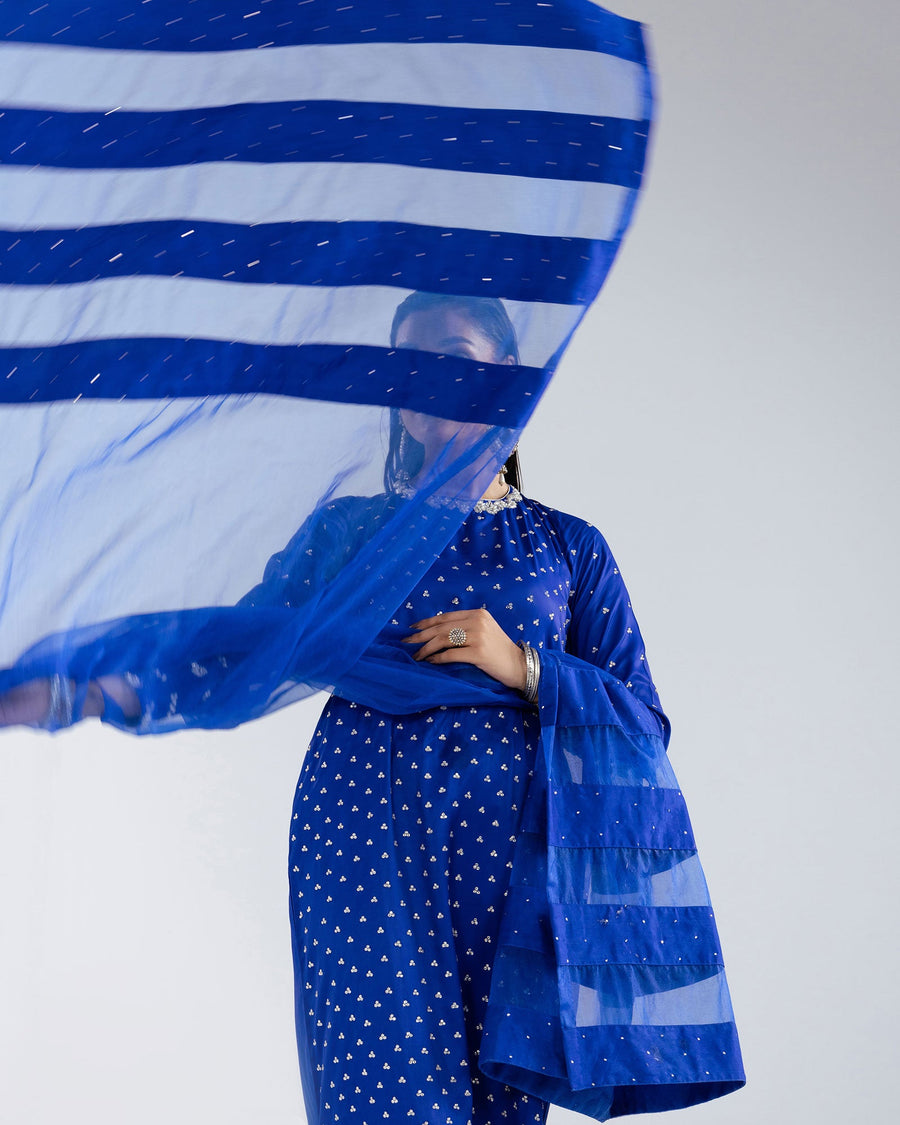 Zivah Apparel Elysian Luxury Pret 2Pc Suit ( Ready To Wear ) Tanzanite