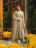 Saira Shakira Embroidered Net Unstitched Wedding Suit - TAUPE
