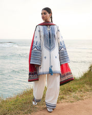 Jugnu by Hussain Rehar Embroidered Lawn Unstitched 3Pc Suit D-10 TAWI