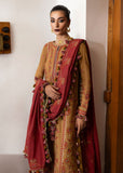 Hussain Rehar Embroidered Karandi Unstitched 3Pc Suit - Tawn