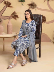 Tazeen by Tawakkal Fabrics Unstitched Embroidered Lawn 3Pc Suit D-9351