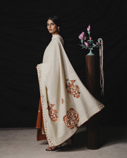 Jugnu Lahore Womenswear Embroidered Karandi Unstitched 3Pc Suit - TAZETTA