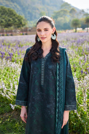 Farasha Summer Escape Embroidered Lawn Unstitched 3Pc Suit - Teal Aura