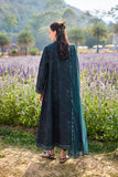 Farasha Summer Escape Embroidered Lawn Unstitched 3Pc Suit - Teal Aura