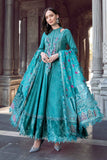 Maria B Linen Unstitched Embroidered 3Pc Suit Teal DL-1105