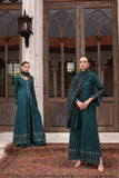 Noor by Saadia Asad Embroidered Khaddar Unstitched 3Pc Suit D-11 Teal Empress
