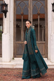 Noor by Saadia Asad Embroidered Khaddar Unstitched 3Pc Suit D-11 Teal Empress