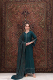 Noor by Saadia Asad Embroidered Khaddar Unstitched 3Pc Suit D-11 Teal Empress